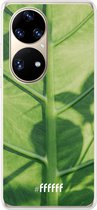 6F hoesje - geschikt voor Huawei P50 Pro -  Transparant TPU Case - Leaves Macro #ffffff