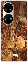 6F hoesje - geschikt voor Huawei P50 Pro -  Transparant TPU Case - Lets go Gold #ffffff