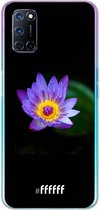 6F hoesje - geschikt voor OPPO A92 -  Transparant TPU Case - Purple Flower in the Dark #ffffff