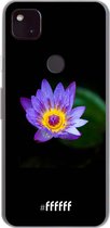 6F hoesje - geschikt voor Google Pixel 4a 5G -  Transparant TPU Case - Purple Flower in the Dark #ffffff
