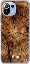 6F hoesje - geschikt voor Xiaomi Mi 11 Lite -  Transparant TPU Case - Tree Rings #ffffff