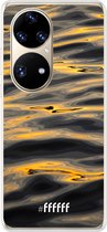 6F hoesje - geschikt voor Huawei P50 Pro -  Transparant TPU Case - Water Waves #ffffff