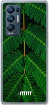 6F hoesje - geschikt voor OPPO Find X3 Neo -  Transparant TPU Case - Symmetric Plants #ffffff