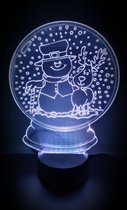 kerst 3D led lamp "GLOBE SNEEUWPOP"