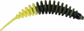 Ultieme fijne Rib Shad - 65mm - zwart/geel - knoflook - 8 x 7 Stuks