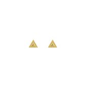 Michelle Bijoux Oorknop driehoek dots JE13627GD
