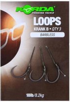 Korda Loop Rigs Krank - Barbless - 18lb - Maat 8 - 3 Stuks
