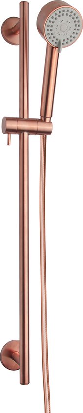 Bally Cadans Luxe Opbouw Glijstangset Compleet Met Handdouche Rond Geborsteld Koper