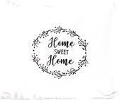 Sierkussen - Quote Home Sweet Home Met Een Lichte Achtergrond