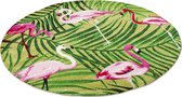 Pergamon Vloerkleed Design Faro Tropical Flamingo Round
