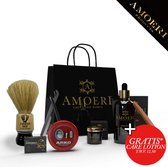 Amoeri baard verzorging set - Baardolie - baardgroei stimuleren - baardkam - baardverzorging baardset - barbiersmes - scheermesjes - Biologisch