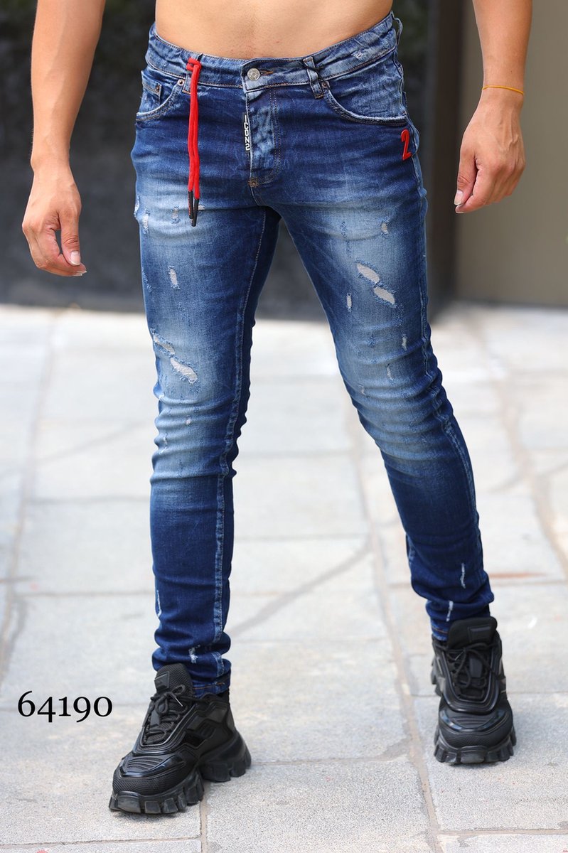 ICON Skinny JEANS | Herenjeans Herenkleding - Zwarte jeans Skinny Fit voor mannen - W34