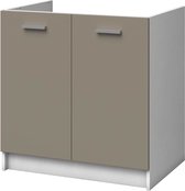 EXTRA - Aanrechtblad 80 cm - Kleigrijs mat