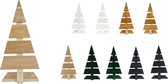 Floranica® Houten kerstboom | Niet geïmpregneerd | Natuurlijk larikshout | Hoogte 59 cm | Voetwijdte 27 cm | Mooie kerstversiering | Modern ontwerp | Kerstcadeau