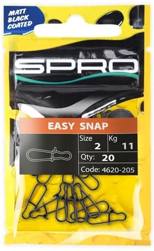 Spro Matt Black Easy Snap - 16 mm - maat 2 van Spro — afbeelding 2