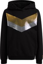 WE Fashion Meisjes sweater met pailletten applicatie en capuchon