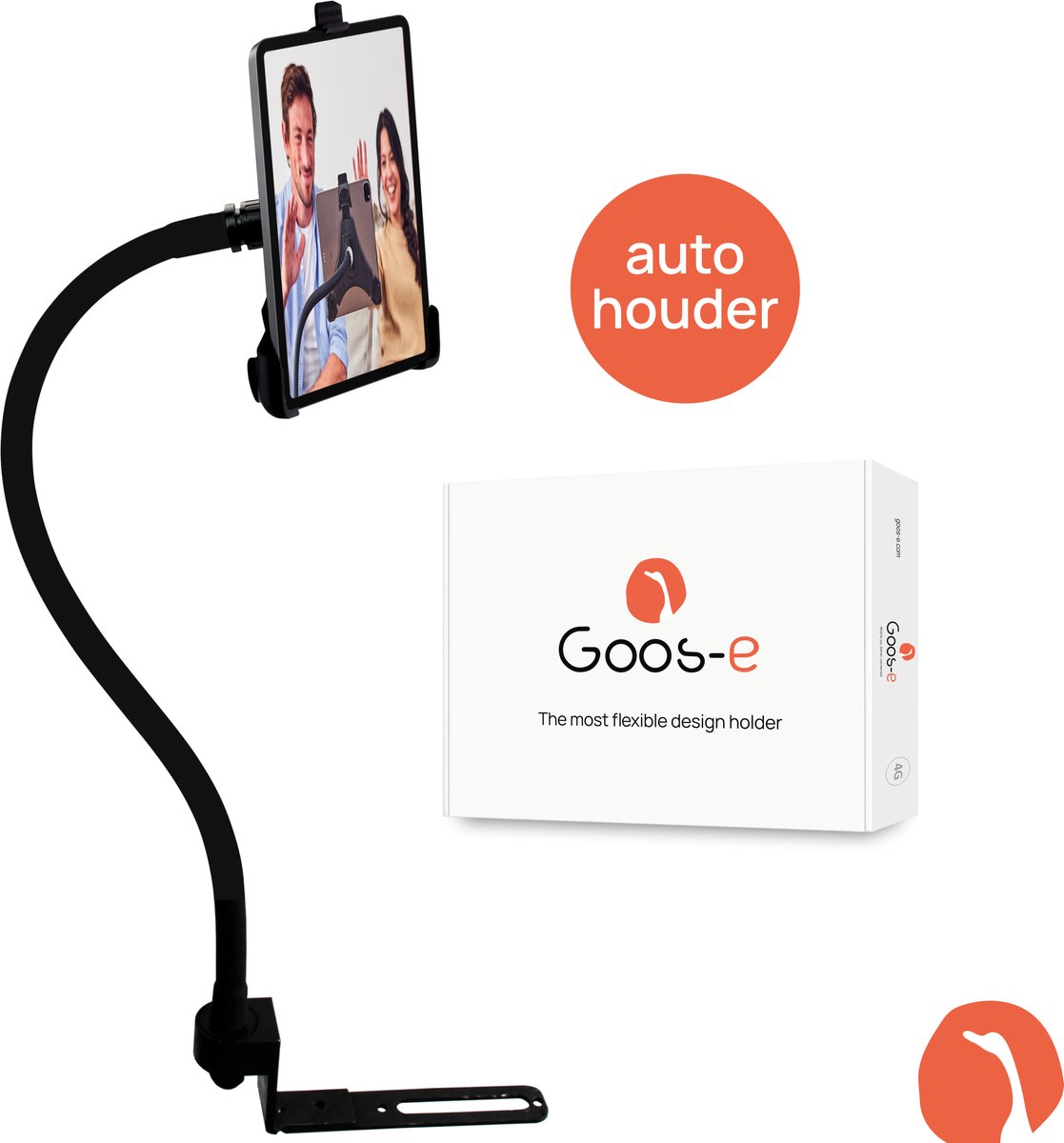 GOOS-E Tablet houder auto- iPad houder auto - Tablethouder - voorin + achterin - universeel - flexibel - stijlvol