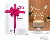 Pokemon Lamp - 3D Pikachu Lamp - Ideaal als geschenk voor kerst of sinterklaas - Complete set