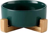 Serveerschaal - schaal - kom  - Groen - Bamboe - Hout - Industrieel - Ø 16 cm x 6.5 cm