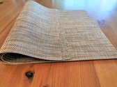 Kerst Sale! 4 Stuks Duurzame Placemats - Hittebestendig/Waterbestendig-Slijtvast- Antislip - Makkelijk Schoon - Fijngeweven PVC - 30 x 45cm- Cappuccino