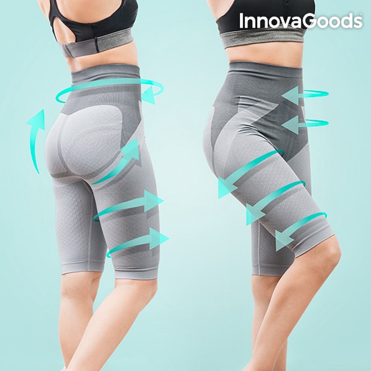 Goedkoopste TOERMALIJN AFSLANKSHORT MAAT L - Afslankbroek - Afslankbroeken vrouwen - Afslankbroek dames - Afslankband - Afslanken - Afslanklegging - Afslank kleding