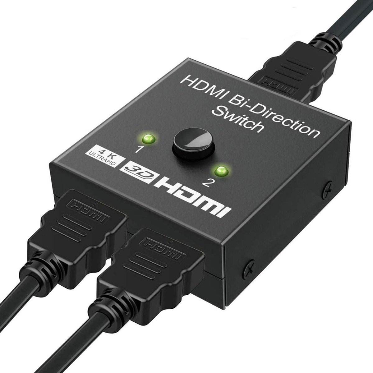 HDMI-splitter HDMI-switcher - HDMI kabel - selector, ondersteunt 4K, 3D, 1080P, 1 ingang, 2 uitgangen handmatige schakelaar