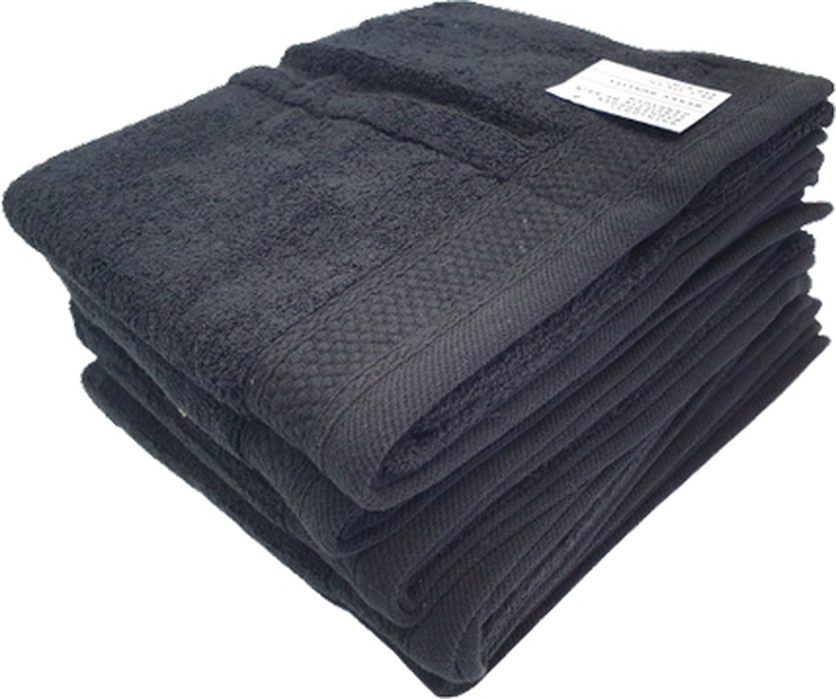 5x Handdoek Antraciet | 60 x 110 cm | Hotelkwaliteit 550 gr m2