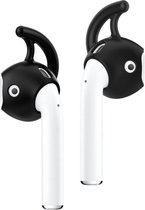 Hozard®Anti-slip siliconen earhooks / earhoox / oorhaken voor Airpods 1 & 2 - Zwart