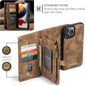 Caseme iPhone 13 Pro Vintage Portemonnee Hoesje - Bruin