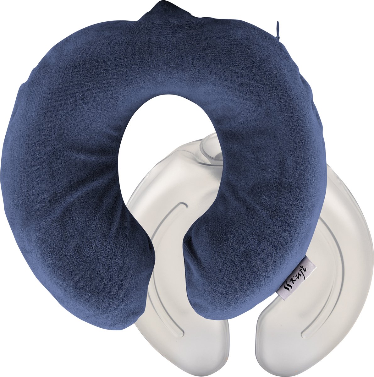 Goedkoopste Kufl Nekkruik van PVC blauw - kruik met extra zachte fleece hoes, en grote opening bovenin, geurloos - warmwaterkruik voor de nek - verlicht nek-, rug- en schouderpijn door warmtebehandeling