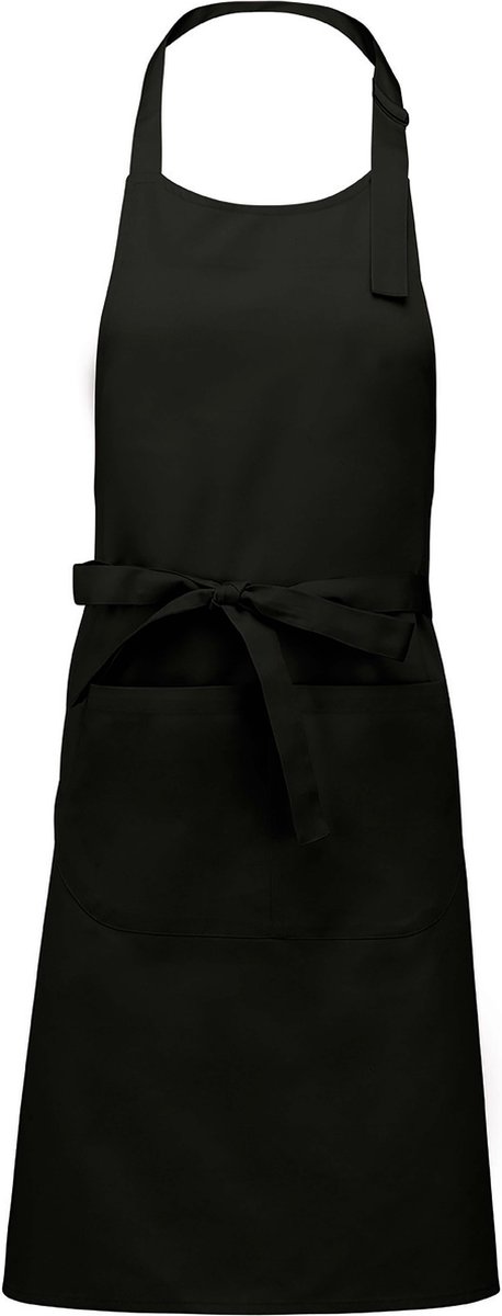 XXL Keuken- en barbecueschort - zwart - blanco - onbedrukt - (70 x 98 cm)
