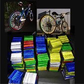 Lichtgevende fietsstrips- reflectorstrips- lichtgevende strips- spaken- fietsen- bromfietsen- Wit