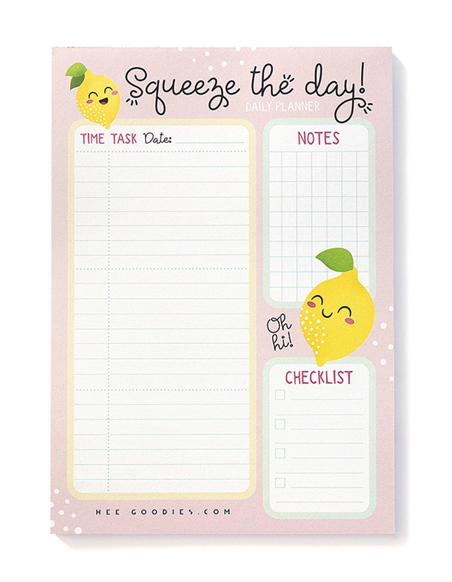 Dagplanner papier A5 Kawaii cute stationery kind to do list notitieblok deskplanner checklist