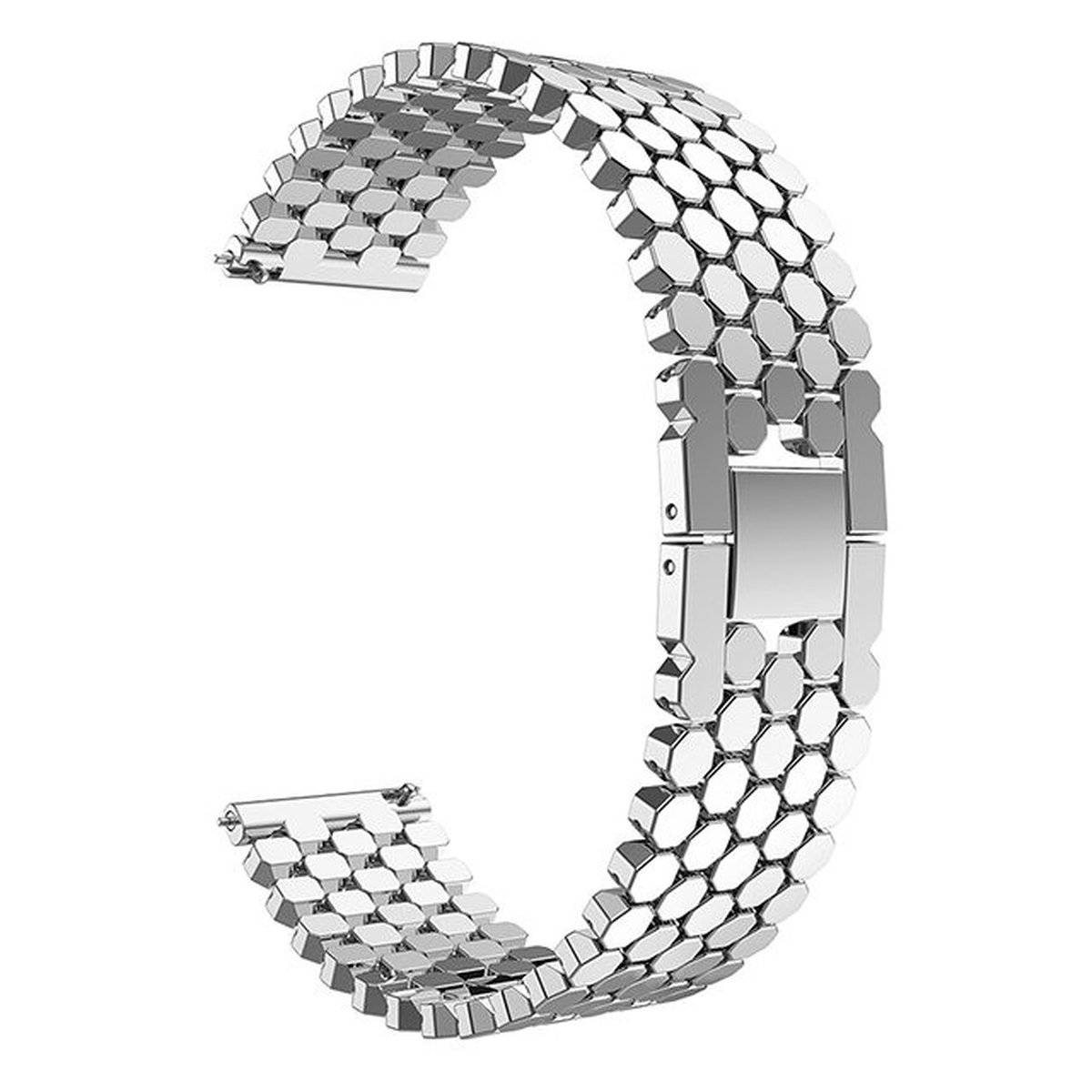 DrPhone RVS6 - 38mm/40mm/41mm Sport Horloge Band Armband RVS Roestvrij Staal - Voor IOS smartwatch - Zilver