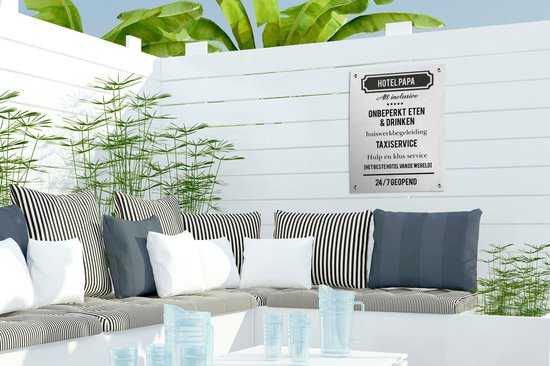 Décoration de Jardin Cadeau Vaderdag - Papa - Dire - 30x40 cm - Toile de jardin