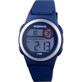 Xonix BAQ-006 - Horloge - Kinderen - Digitaal - Siliconen - Waterdicht - Donkerblauw