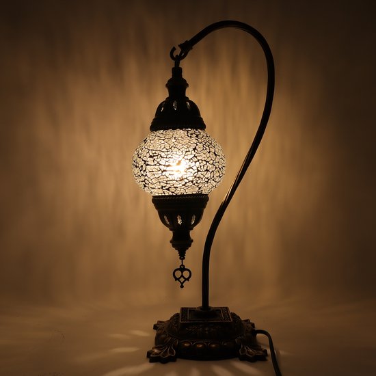 Turkse Lamp - Mozaïek Lamp - Tafellamp Zwanenhals - Marokkaanse Lamp - Oosterse | bol.com