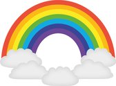 Regenboog muursticker | 65x48cm