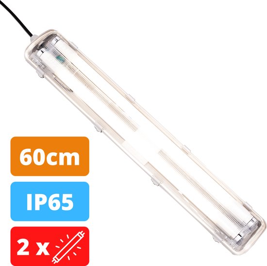 Proventa LED TL lamp met armatuur 60 cm - Waterdicht IP65 - 4000K - 2160 lumen