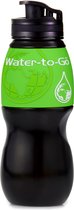 WatertoGo Waterfles met Filter Active - Waterfilter - Outdoor - Hiking - Reizen en Travel - Drinkfles Green Sleeve - 75cl – BPA Vrij