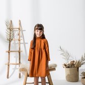 Elisa Jurk Camel-Jurk-Kinder Jurk-Kids- Meisjes Jurk