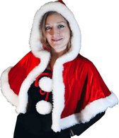Habillage de fête de Noël Cape de père Noël rouge avec capuche - Accessoires d'habillage de Noël