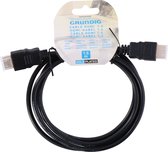 Grundig HDMI Kabel - 1.4 - Zwart - 1.5 Meter - 4K Resolutie - met Ethernet - (Ultra)HDTV - 3D - TV - PC - Laptop - Beamer - PS3 - PS4 - Xbox