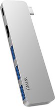 WiWU USB-C Hub - 5 in 1 - HDMI, Lightning en 3x USB 3.0 Aansluitingen - Geschikt voor Macbook, Chromebook, Lenovo en meer