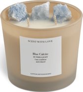 Scent with Love - Blue Calcite Candle - Geurkaars