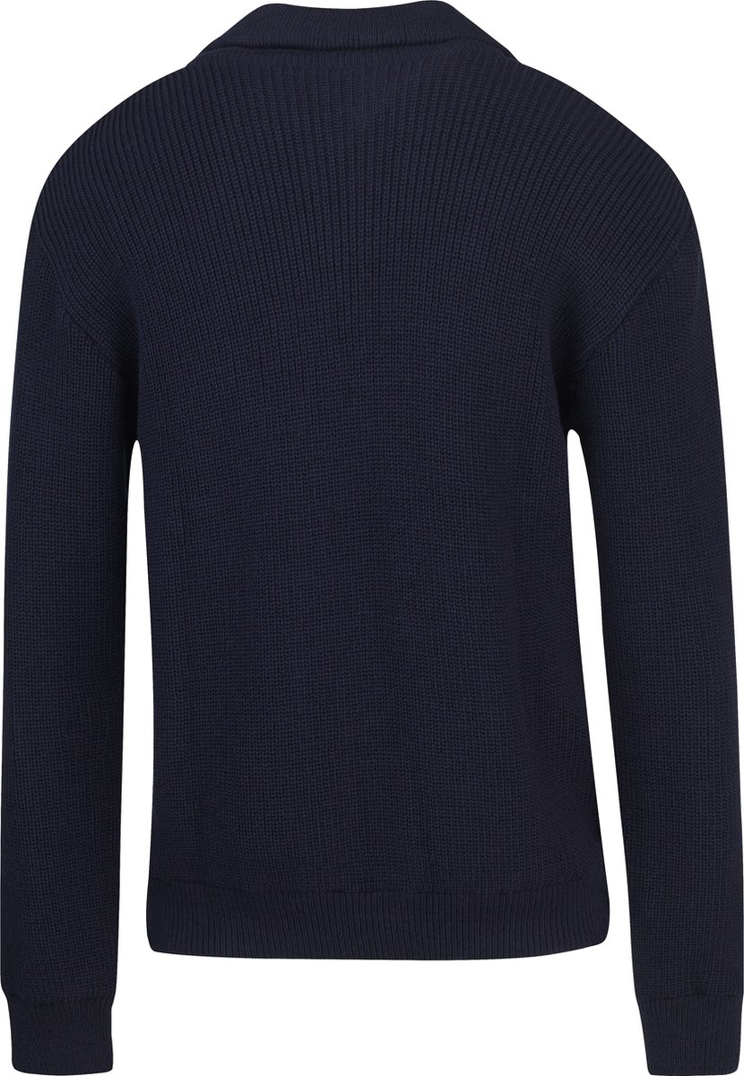 Herentrui met 1/4 ritssluiting, gebreide coltrui, lange mouwen, kwart rits, trui, katoenmix, winter, warm, gebreid, effen, klassiek, thermische wintertrui, set-in golftop, B-groen, M