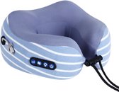 Restery® Elektrische Nek Massage Kussen – Comfort – U-vormig – Thuis en onderweg – Fluwelen stof - Blauw