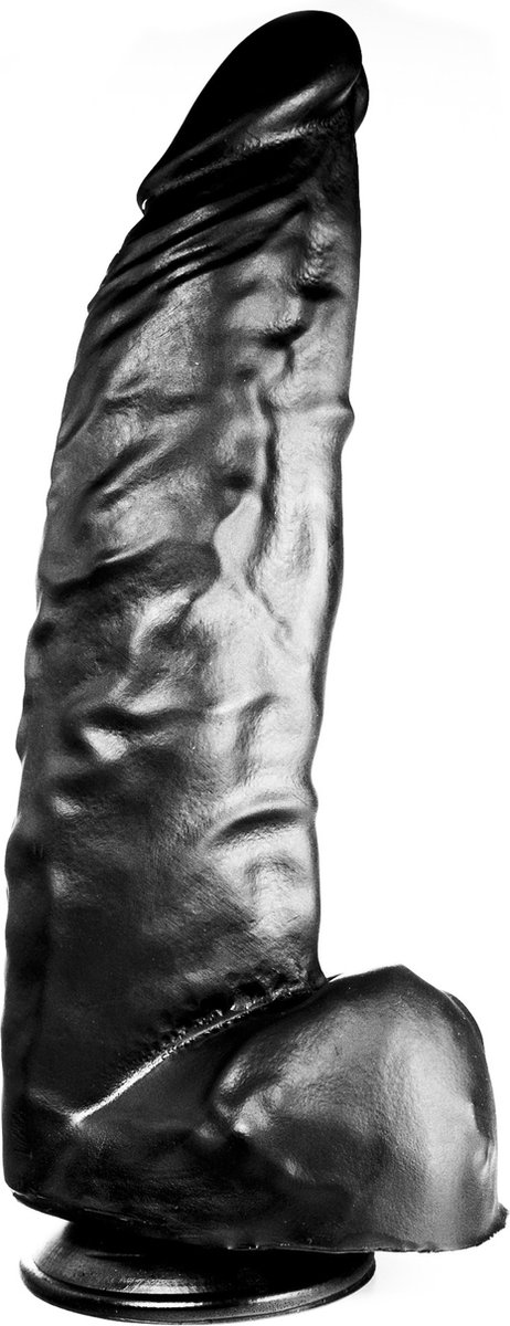 Goedkoopste 515 line - Dildo - Lengte 38 cm - Diameter 9 cm Met Zuignap - Zwart