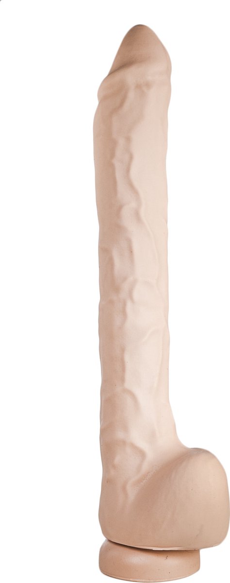 Goedkoopste 515 line - Dildo - Lengte 37 cm - Diameter 4.4 cm - Met Zuignap - Beige-roze