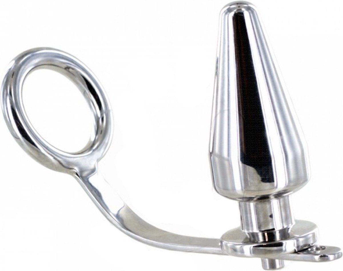 METAL HARD | Metalhard Cock Ring With Plug Anal 45 X 45mm